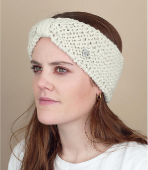 inverno arco fascia bianca Ginger headband oyster